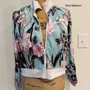 Nike Floral Women's Jacket - Blue and Pink